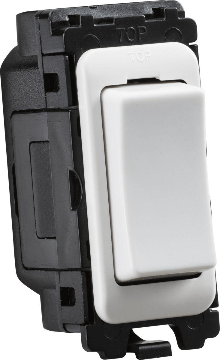 Knightsbridge MLA CUGM23 20AX 2-way retractive switch module (centre off) - Knightsbridge MLA - Falcon Electrical UK