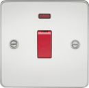 Knightsbridge MLA FP8331NPC Flat Plate 45A 1G DP switch with neon - polished chrome - Knightsbridge MLA - Falcon Electrical UK