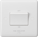Knightsbridge MLA CU1100 Curved Edge 10AX 3-Pole Fan Isolator Switch - Knightsbridge MLA - Falcon Electrical UK