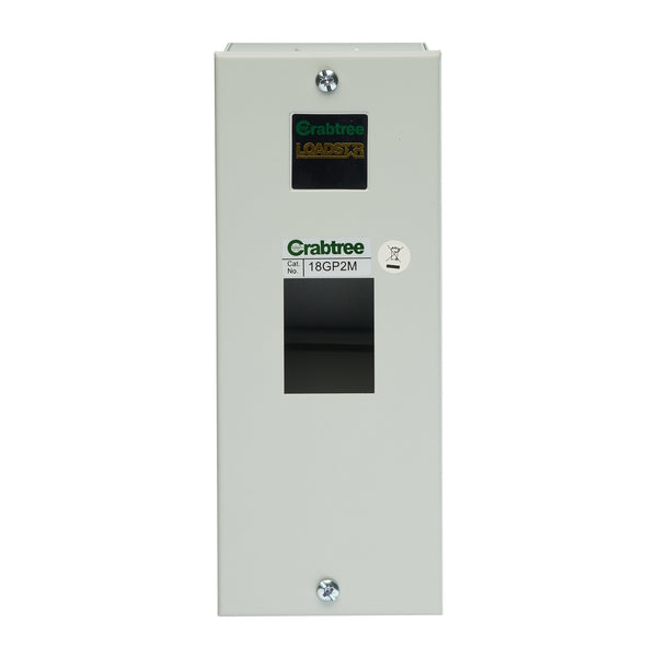 Crabtree 18GP2M 2 Module Width Metal General Purpose Box - Crabtree - Falcon Electrical UK