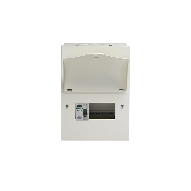 Crabtree 504-383B 4 Way Consumer Unit RCD Incomer 80A 30mA - Crabtree - Falcon Electrical UK