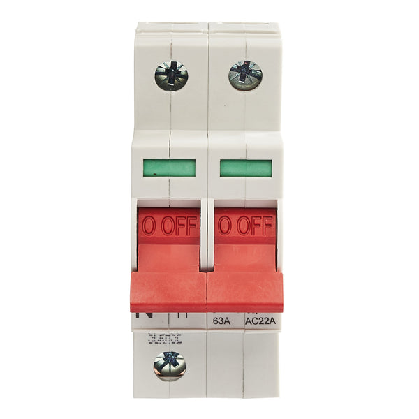 Crabtree 63-MI2 63A DP Main Switch - Crabtree - Falcon Electrical UK