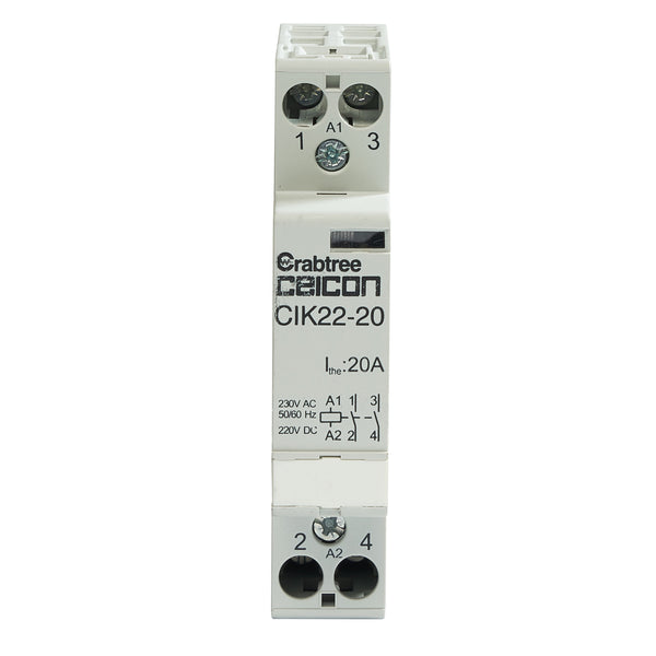 Crabtree CIK22-20 Installation Contactor 20A 2NO 0NC AC-DC - Crabtree - Falcon Electrical UK