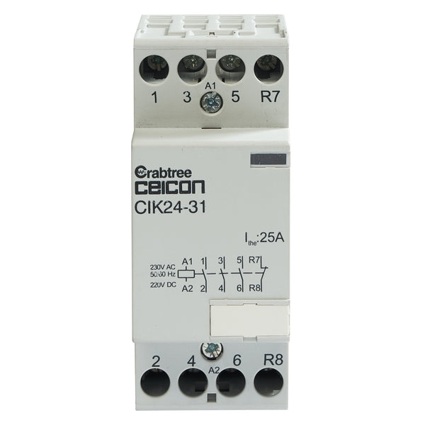 Crabtree CIK24-31 Installation Contactor 24A 3NO 1NC AC-DC - Crabtree - Falcon Electrical UK