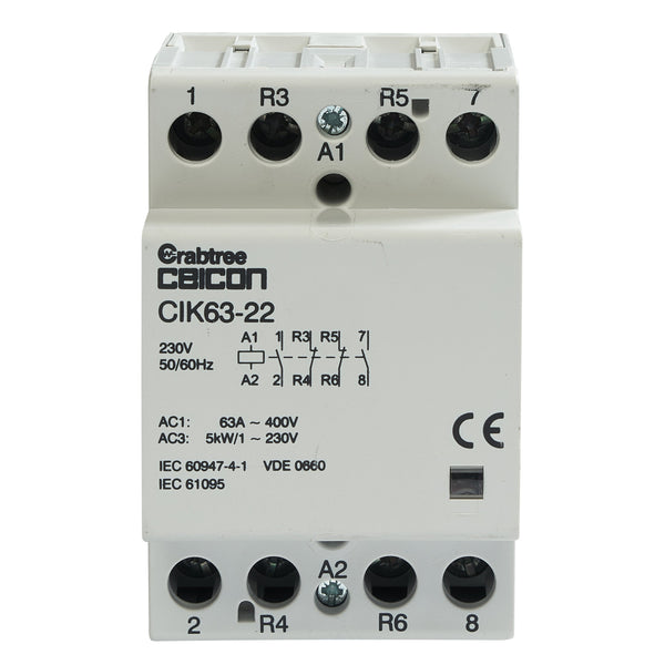 Crabtree CIK63-22 Installation Contactor 63A 2NO 2NC AC-DC - Crabtree - Falcon Electrical UK