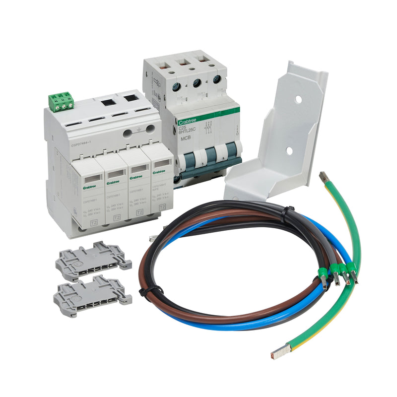 Crabtree LS250SPKITL 250A 10kA Integral Surge Arrester Kit - Crabtree - Falcon Electrical UK