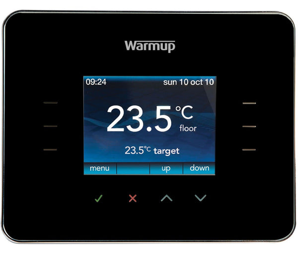 Warmup WU-3IE-PB Thermostat for Underfloor Heating Systems - Warmup - Falcon Electrical UK