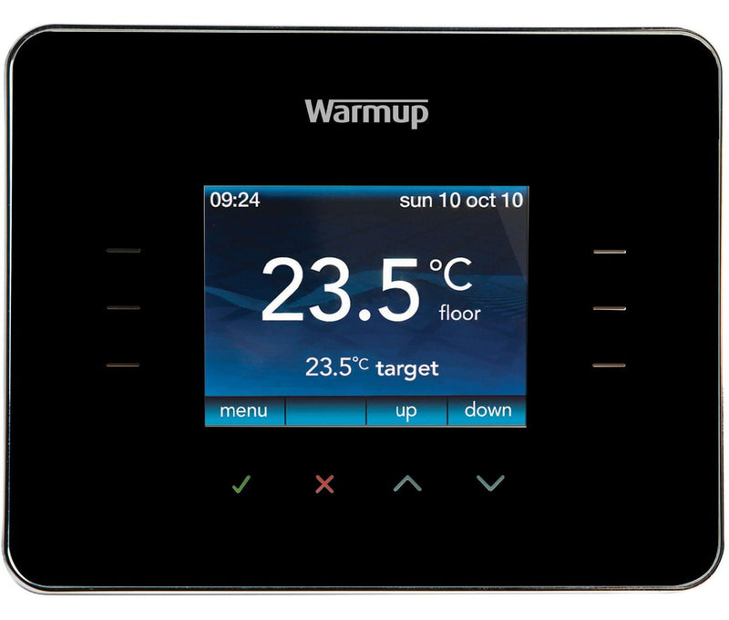 Warmup WU-3IE-PB Thermostat for Underfloor Heating Systems - Warmup - Falcon Electrical UK