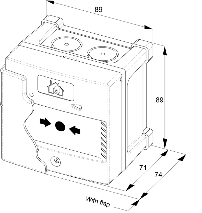 Fike 403-0007 Sita Manual Call Point Weatherproof Including cover - Fike - Falcon Electrical UK