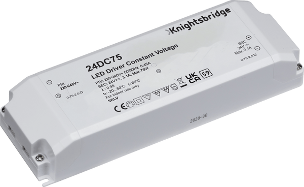 Knightsbridge MLA 24DC75 IP20 24V 75W DC LED Driver - Constant Voltage - Knightsbridge MLA - Falcon Electrical UK