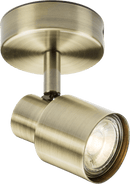 Knightsbridge MLA CSP1AB 230V GU10 Single Spotlight - Antique Brass - Knightsbridge MLA - Falcon Electrical UK