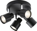 Knightsbridge MLA CSP3MB 230V GU10 Quad Spotlight - Matt Black - Knightsbridge MLA - Falcon Electrical UK