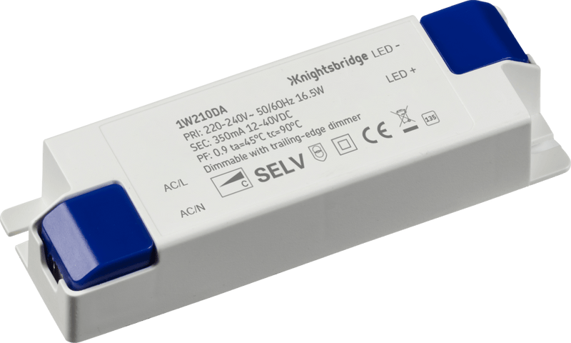 Knightsbridge MLA 1W210DA IP20 350mA 16.5W Constant Current Dimmable LED Driver - Knightsbridge MLA - Falcon Electrical UK