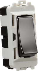 Knightsbridge MLA GDM001BN 20AX 2 way SP grid module - black nickel - Knightsbridge MLA - Falcon Electrical UK