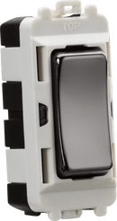 Knightsbridge MLA GDM004BN 20AX 2 way SP module (centre off) - black nickel - Knightsbridge MLA - Falcon Electrical UK