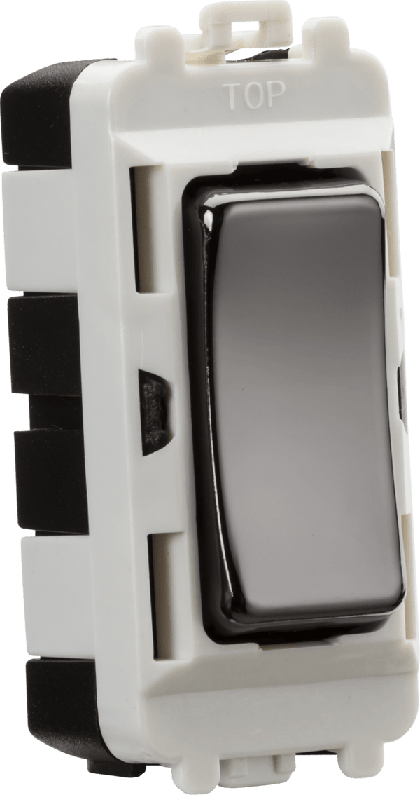 Knightsbridge MLA GDM004BN 20AX 2 way SP module (centre off) - black nickel - Knightsbridge MLA - Falcon Electrical UK