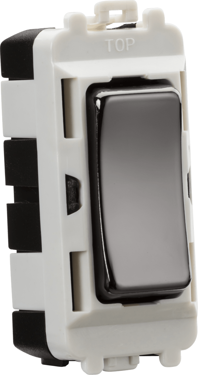 Knightsbridge MLA GDM004BN 20AX 2 way SP module (centre off) - black nickel - Knightsbridge MLA - Falcon Electrical UK