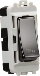 Knightsbridge MLA GDM006BN 20AX 2 way retractive SP module (marked PRESS) - black nickel - Knightsbridge MLA - Falcon Electrical UK