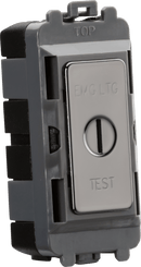 Knightsbridge MLA GDM007BN 20AX 2 way SP key module (marked EMG LTG TEST) - black nickel - Knightsbridge MLA - Falcon Electrical UK