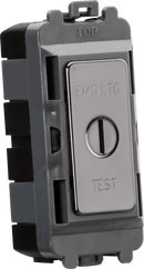 Knightsbridge MLA GDM008BN 20AX DP key module (marked EMG LTG TEST) - black nickel - Knightsbridge MLA - Falcon Electrical UK