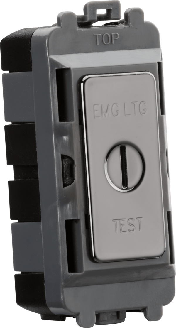 Knightsbridge MLA GDM008BN 20AX DP key module (marked EMG LTG TEST) - black nickel - Knightsbridge MLA - Falcon Electrical UK