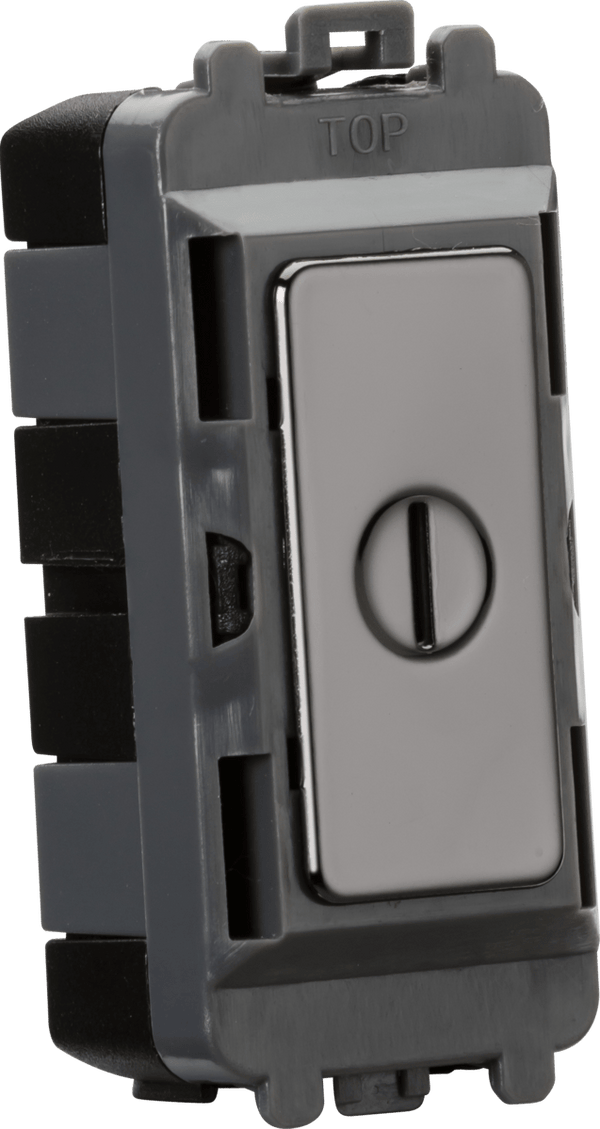 Knightsbridge MLA GDM009BN 20AX 2 way SP key module - black nickel - Knightsbridge MLA - Falcon Electrical UK