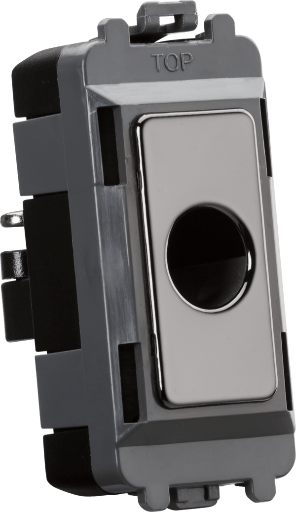 Knightsbridge MLA GDM012BN Flex outlet module (up to 10mm) - black nickel - Knightsbridge MLA - Falcon Electrical UK