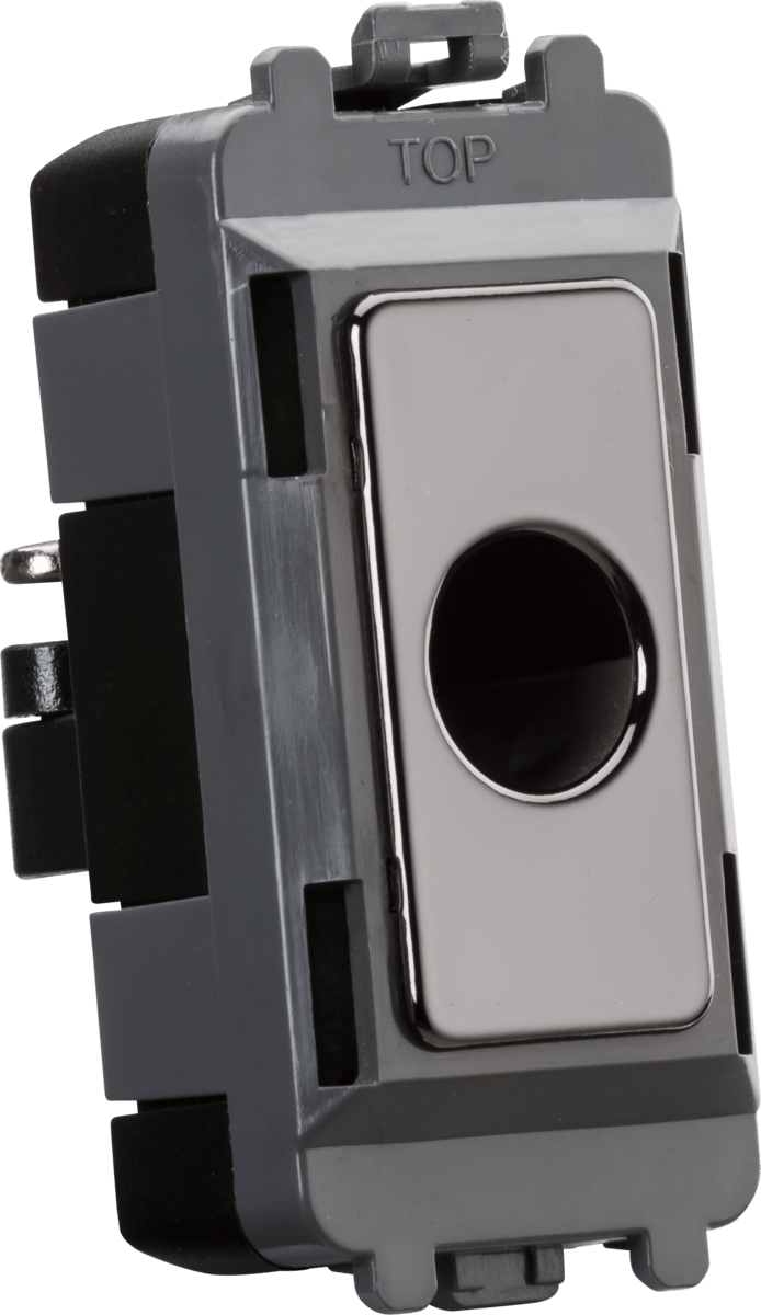 Knightsbridge MLA GDM012BN Flex outlet module (up to 10mm) - black nickel - Knightsbridge MLA - Falcon Electrical UK