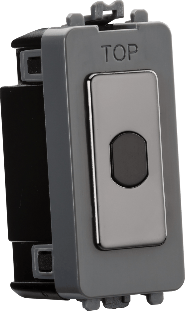 Knightsbridge MLA GDM014BN 1G 1-way 10-200W (10-100W LED) trailing edge dimmer (Press Type) - black nickel - Knightsbridge MLA - Falcon Electrical UK