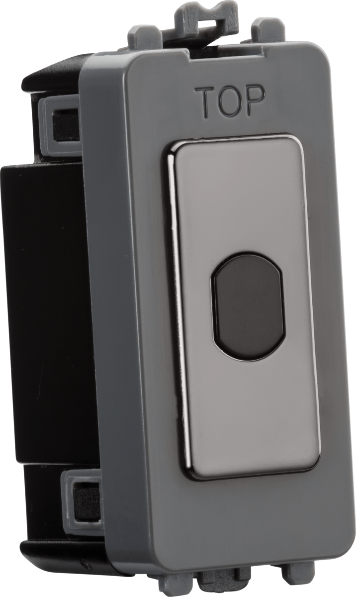 Knightsbridge MLA GDM014BN 1G 1-way 10-200W (10-100W LED) trailing edge dimmer (Press Type) - black nickel - Knightsbridge MLA - Falcon Electrical UK