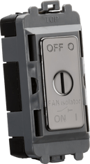 Knightsbridge MLA GDM021BN 10A Fan Isolator Key Switch Module - black nickel - Knightsbridge MLA - Falcon Electrical UK