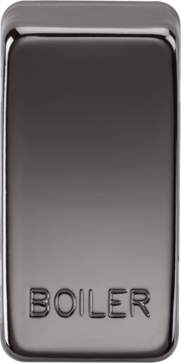 Knightsbridge MLA GDBOILBN Switch cover "marked BOILER" - black nickel - Knightsbridge MLA - Falcon Electrical UK