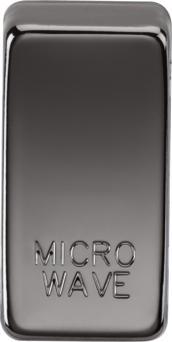 Knightsbridge MLA GDMICROBN Switch cover "marked MICROWAVE" - black nickel - Knightsbridge MLA - Falcon Electrical UK