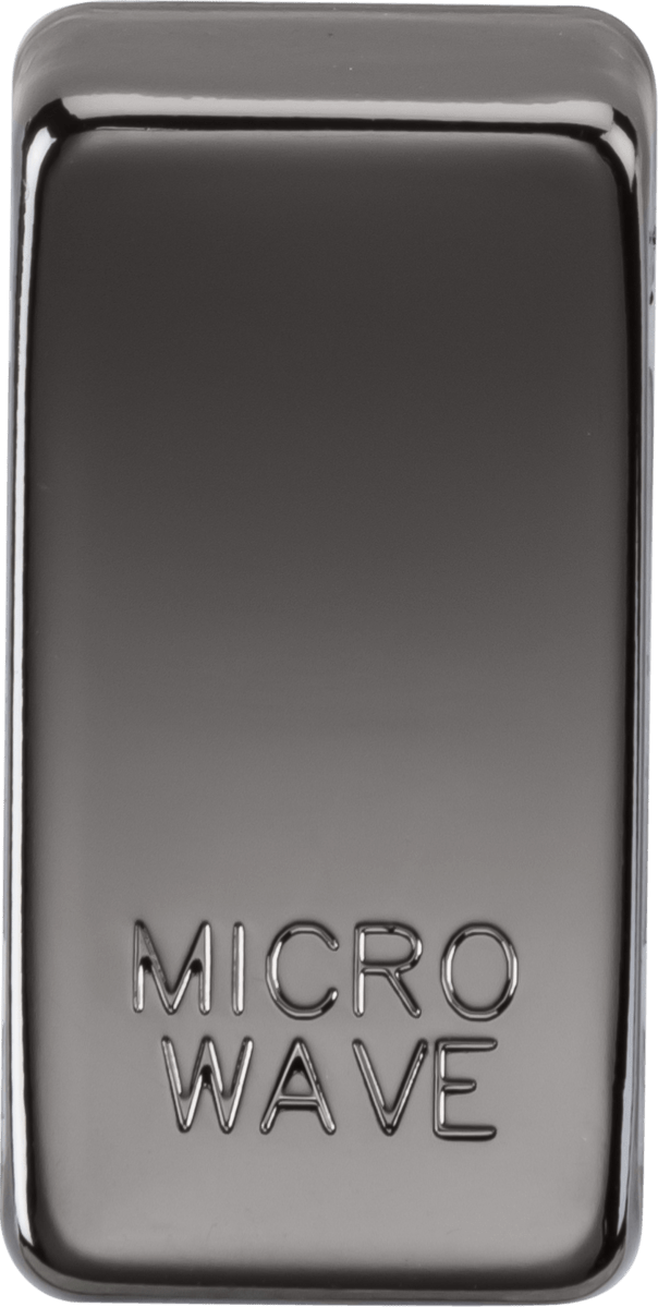 Knightsbridge MLA GDMICROBN Switch cover "marked MICROWAVE" - black nickel - Knightsbridge MLA - Falcon Electrical UK