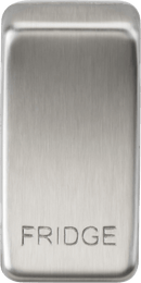 Knightsbridge MLA GDFRIDGEBC Switch cover "marked FRIDGE" - brushed chrome - Knightsbridge MLA - Falcon Electrical UK