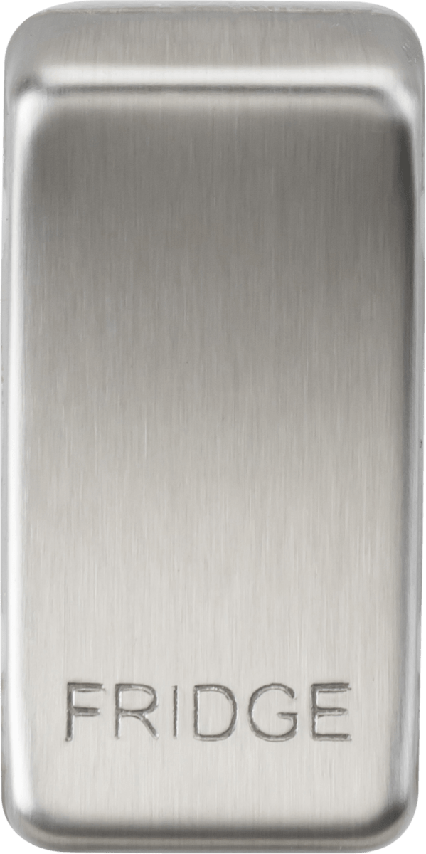 Knightsbridge MLA GDFRIDGEBC Switch cover "marked FRIDGE" - brushed chrome - Knightsbridge MLA - Falcon Electrical UK