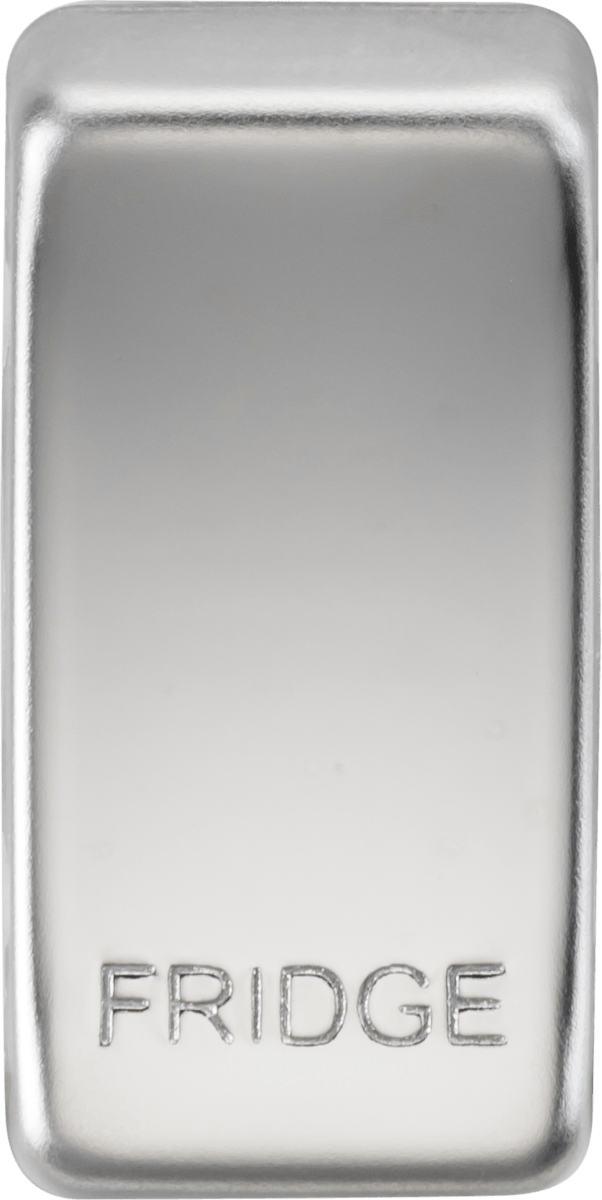 Knightsbridge MLA GDFRIDGEPC Switch cover "marked FRIDGE" - polished chrome - Knightsbridge MLA - Falcon Electrical UK