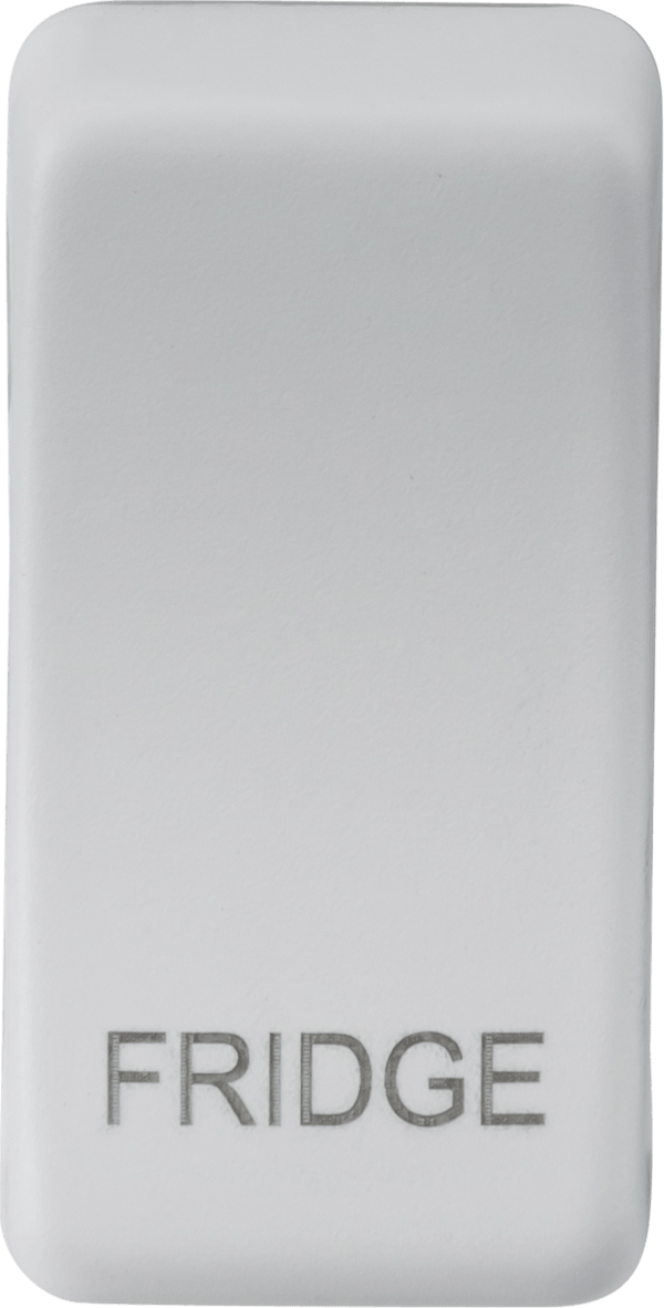 Knightsbridge MLA GDFRIDGEMW Switch cover "marked FRIDGE" - matt white - Knightsbridge MLA - Falcon Electrical UK