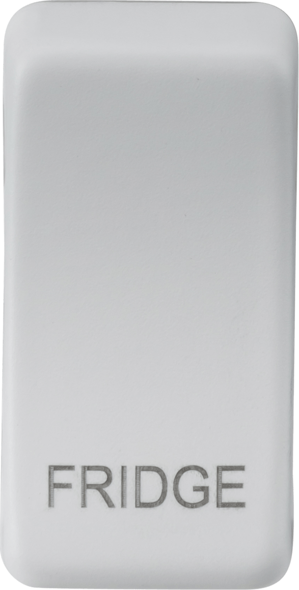 Knightsbridge MLA GDFRIDGEMW Switch cover "marked FRIDGE" - matt white - Knightsbridge MLA - Falcon Electrical UK
