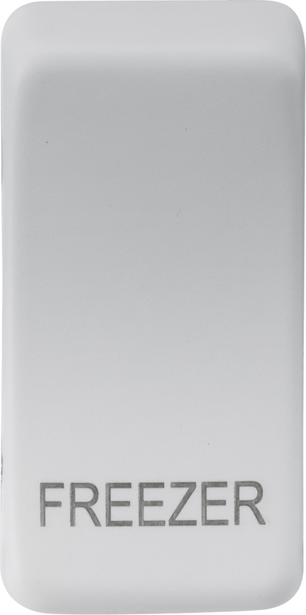 Knightsbridge MLA GDFREEZERMW Switch cover "marked FREEZER" - matt white - Knightsbridge MLA - Falcon Electrical UK