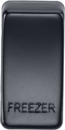 Knightsbridge MLA GDFREEZERMB Switch cover "marked FREEZER" - matt black - Knightsbridge MLA - Falcon Electrical UK