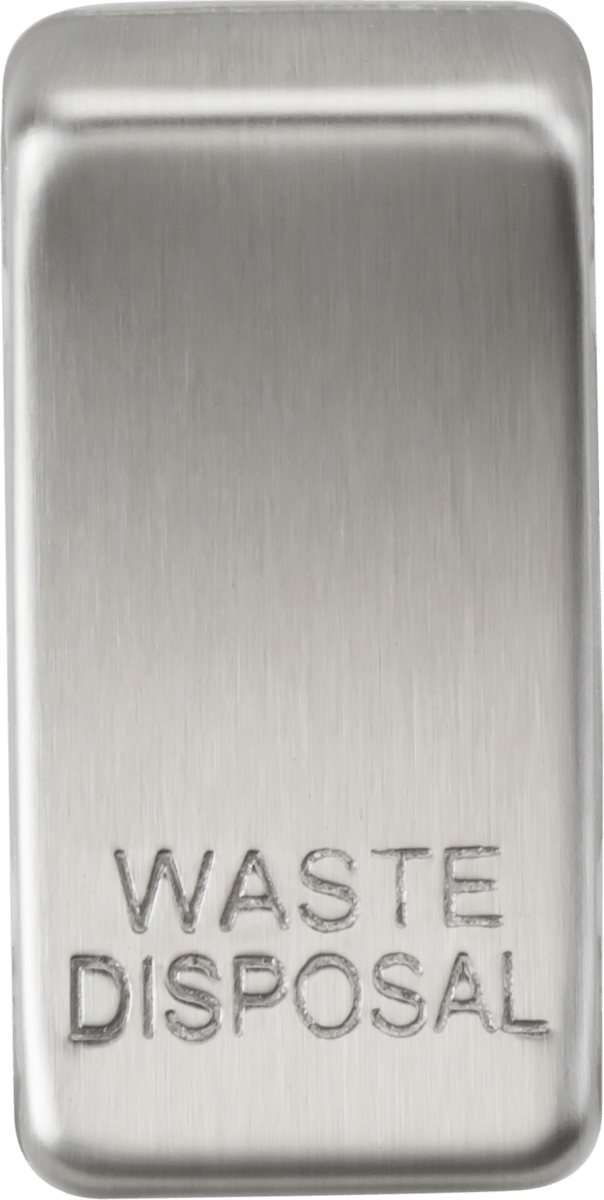 Knightsbridge MLA GDWASTEBC Switch cover "marked WASTE DISPOSAL" - brushed chrome - Knightsbridge MLA - Falcon Electrical UK