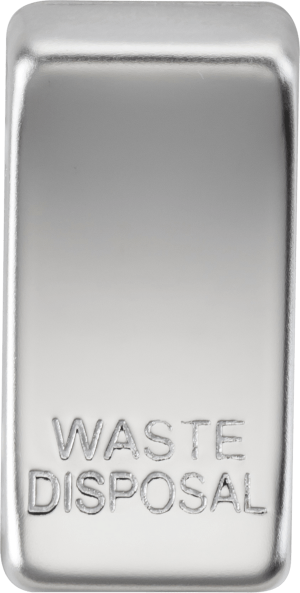 Knightsbridge MLA GDWASTEPC Switch cover "marked WASTE DISPOSAL" - polished chrome - Knightsbridge MLA - Falcon Electrical UK