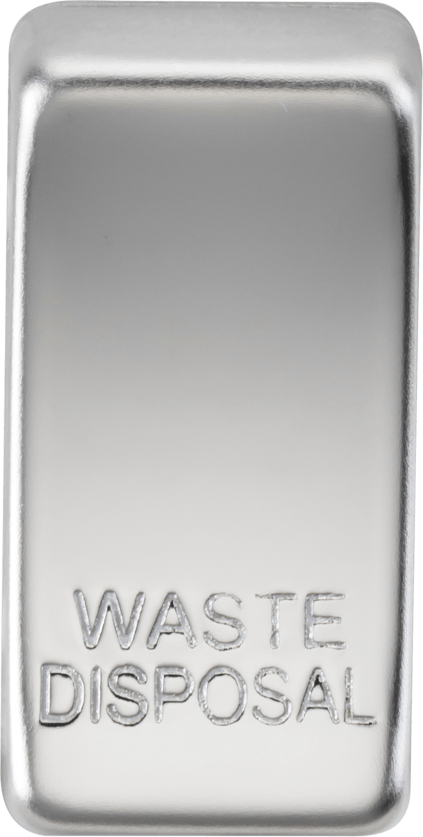 Knightsbridge MLA GDWASTEPC Switch cover "marked WASTE DISPOSAL" - polished chrome - Knightsbridge MLA - Falcon Electrical UK