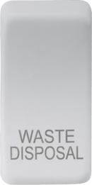 Knightsbridge MLA GDWASTEMW Switch cover "marked WASTE DISPOSAL" - matt white - Knightsbridge MLA - Falcon Electrical UK