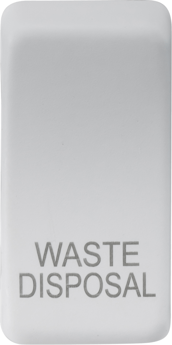 Knightsbridge MLA GDWASTEMW Switch cover "marked WASTE DISPOSAL" - matt white - Knightsbridge MLA - Falcon Electrical UK