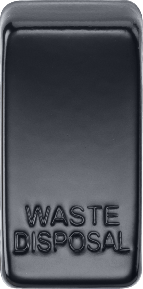 Knightsbridge MLA GDWASTEMB Switch cover "marked WASTE DISPOSAL" - matt black - Knightsbridge MLA - Falcon Electrical UK