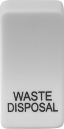 Knightsbridge MLA GDWASTEU Switch cover "marked WASTE DISPOSAL" - white - Knightsbridge MLA - Falcon Electrical UK