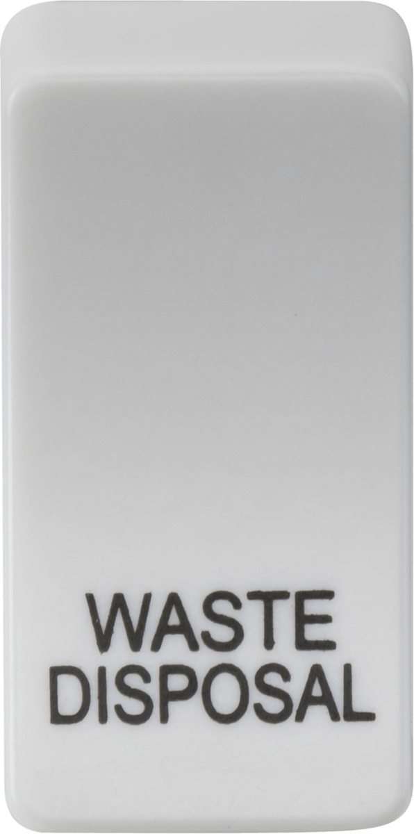 Knightsbridge MLA GDWASTEU Switch cover "marked WASTE DISPOSAL" - white - Knightsbridge MLA - Falcon Electrical UK