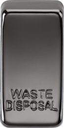Knightsbridge MLA GDWASTEBN Switch cover "marked WASTE DISPOSAL" - black nickel - Knightsbridge MLA - Falcon Electrical UK